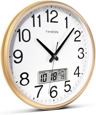 TIMESS 16-Inch Silent Non-Ticking Analog Wall Clock - Image 4