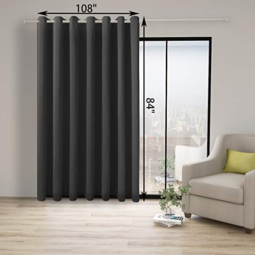 BONZER Dark Grey Room Divider Curtain Total Privacy Wall Screen Partitions - Image 3