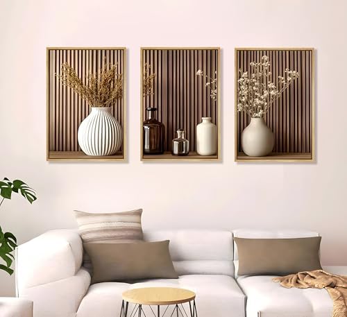 JWDXNOOK 3Pcs Minimalist Floral Canvas Wall Art16x24 inches Unframed - Image 2