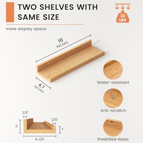 FLYJOE Picture Ledge Shelf, Floating Shelves - Image 3