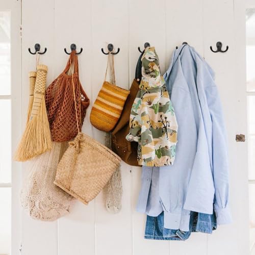 Homanu 180 Pack Coat Hooks, Heavy Duty Double Prong Coat Hooks Wall Mounted - Image 6