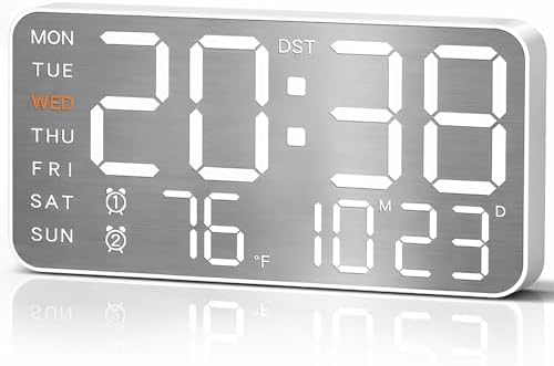 MASHI 8.4" Digital Clock, Desk Alarm Clock by MASHI