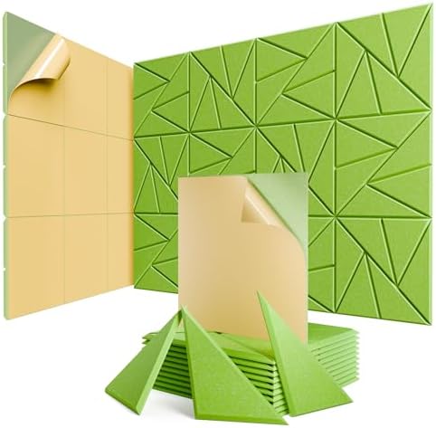 12 Pack Self-Adhesive Acoustic Panels, Sound Proof Foam Panels by ROOME