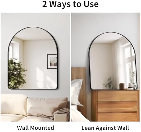 FORBATH Arched Bathroom Mirror 30x36 Inch, Bathroom Mirror Wall Mounted Modern - Image 5