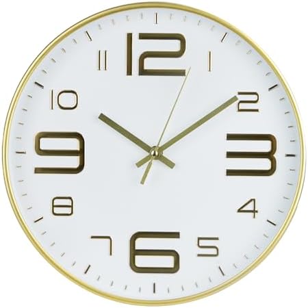 Wall Clock Modern Non-Ticking Battery Operated Wall Clocks Silent Quartz by BAKBRAND