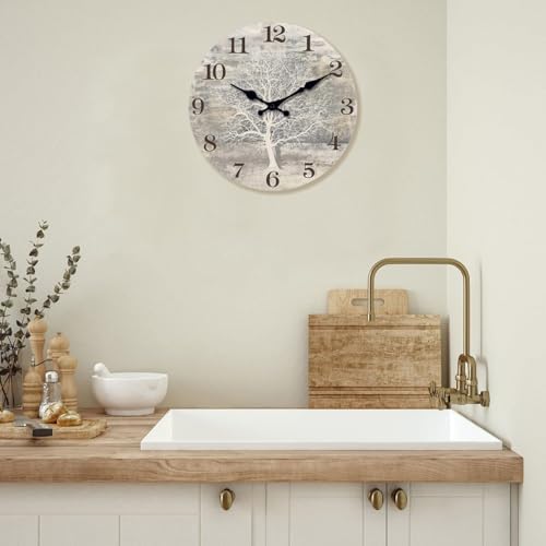 XFM 12 Inch Rustic Tree of Life Wall Clock - Image 6
