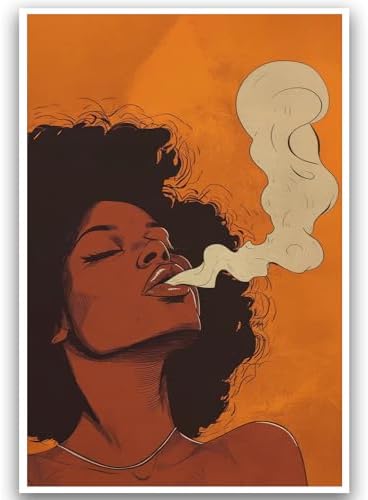 Black Woman Art African American Women Black Girl Wall Art 16x24IN Unframed by Unknown