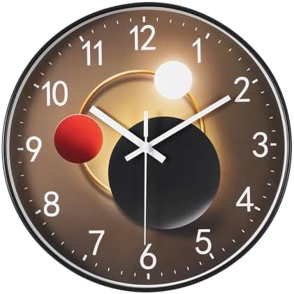 PATIKIL 12 Inch Modern Wall Clock, Silent Non-Ticking Wall Clocks Sweep by PATIKIL