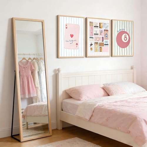3Pcs Trendy Preppy Wall Art Pink Blue Matchbox Lucky 8 Ball Pictures Wall Decor - Image 2