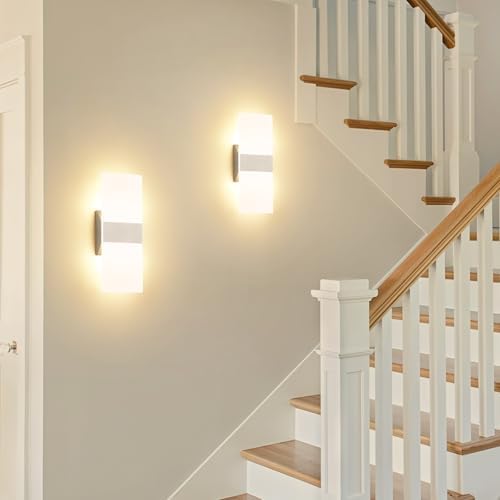 Joosenhouse Modern LED Wall Sconce Set of 2, 10W Hardwired Ultra-Slim Light - Image 3