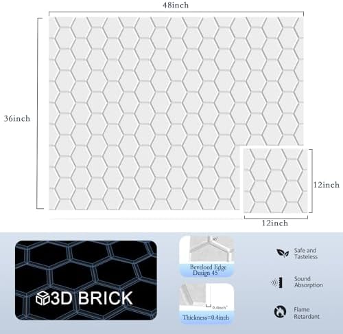 ArtVivid 12 Pack Acoustic Panels, Hexagon Sound Proof Foam Panels - Image 2