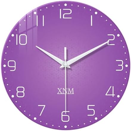 XNM Purple Wall Clock for Girls Bedroom 24 Inch by XNMwallclock