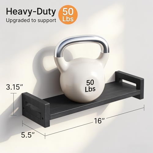 Vailando Solid Wood Floating Shelf, 3 Pack - Image 3