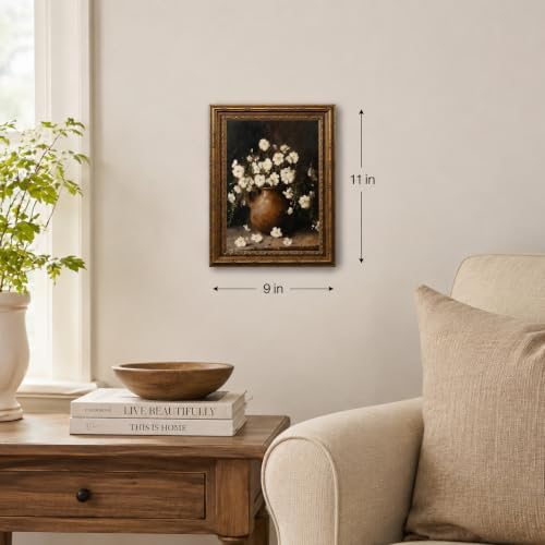 Vintage White Flower Canvas Wall Art - Image 2