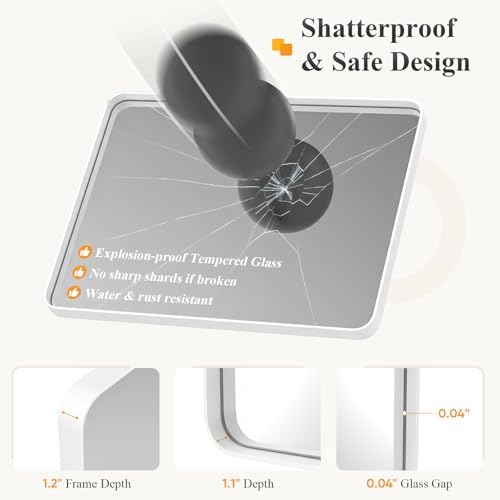 Sweetcrispy Bathroom Mirror 40x30 Inch, Vanity Mirror - Image 5