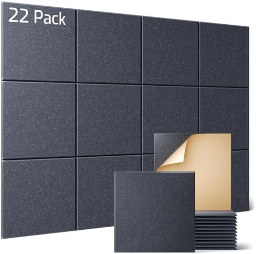 Sonicism 22 Pack Acoustic Wall Panels by Sonicism