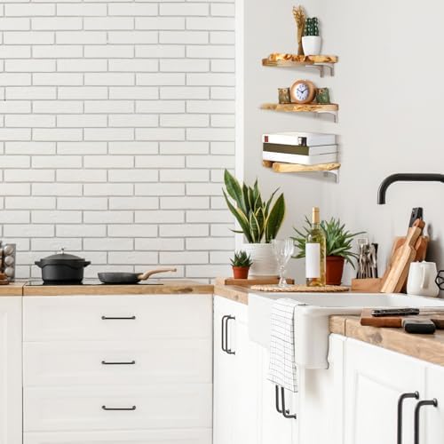 Pinkunn 3 Pcs Corner Floating Shelves - Image 6