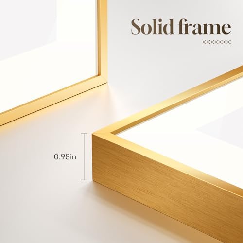 Framed Gold Modern Abstract Geometric Wall Art Prints, 4 Piece 12x12 In - Image 4