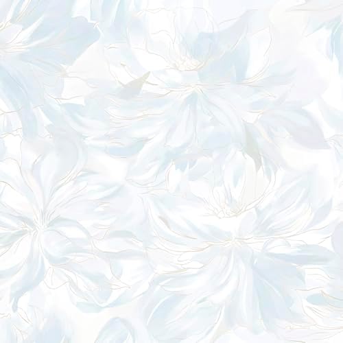 Dimoon 78.7"x17.3" Peel and Stick Wallpaper Blue Floral Boho Cute Contact Paper by DIYYOURMOON