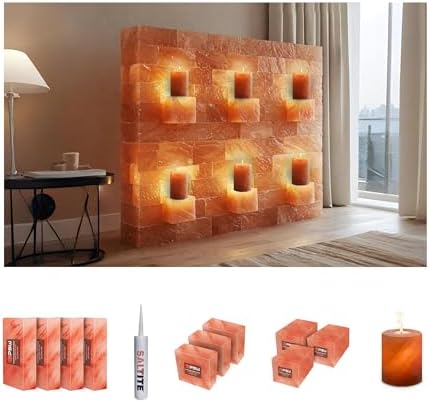 3D 4x4 Himalayan Salt Wall Panel Kit by PINKSALTWALL