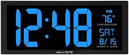AcuRite 14.5" Blue LED Digital Indoor Clock by AcuRite
