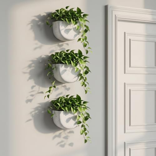 Asnext 2 Pack Indoor Wall Planter, 7 Inch Wall Planter Pot, Speckled White - Image 7
