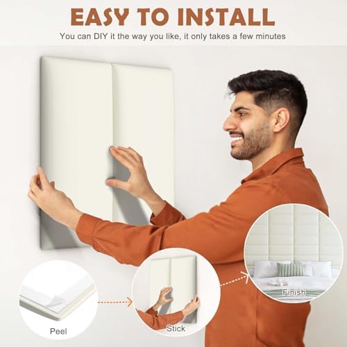 IFNOW Wall Mounted Headboard, Peel and Stick Panels - Image 5