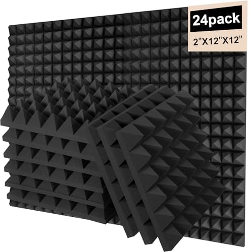 24 Pack Sound Proof Foam Panels by Saiqiang