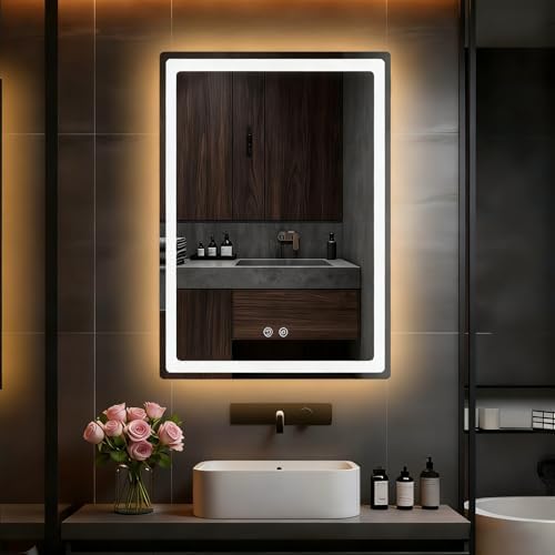 LTFUUAI 20"X28" LED Bathroom Mirror by Unknown
