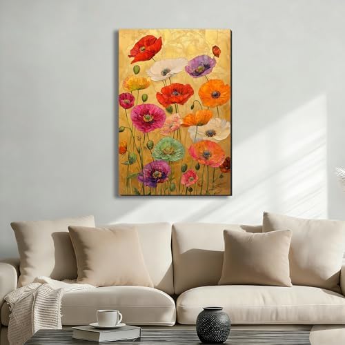 ZERILYN Ship Next Day Botanical Flower Canvas Art Modern Floral Wall Decor - Image 2
