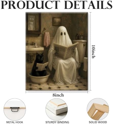 Halloween Bathroom Wall Decor, Ghost on Toilet - Image 2