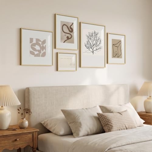 Large Framed Abstract Neutral Canvas Wall Art - Image 2