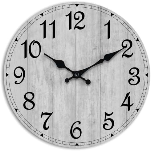 10 Inch Wall Clock, Silent Battery Operated Analog Clock by HYLANDA