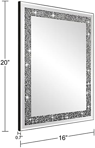 Rectangular Crystal Crush Diamond Mirror - Image 5