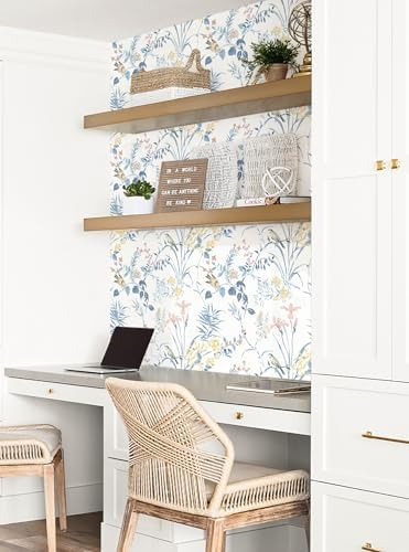 Erfoni Boho Floral Birds Wallpaper DIY Removable Peel and Stick Wallpaper - Image 6