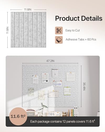 Acoustic Panels 12 Pack Square Soundproof Wall Panels - Image 4