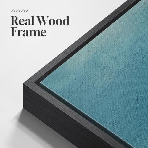 Extra Large Framed Blue White Coastal Wall Art - Image 5