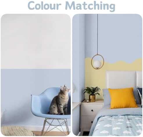 Light Blue Peel Stick Wallpaper Self-Adhesive Contact Paper Tear Resistant - Image 5