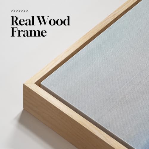 Large Framed Blue Coastal Landscape Wall Art - Image 5