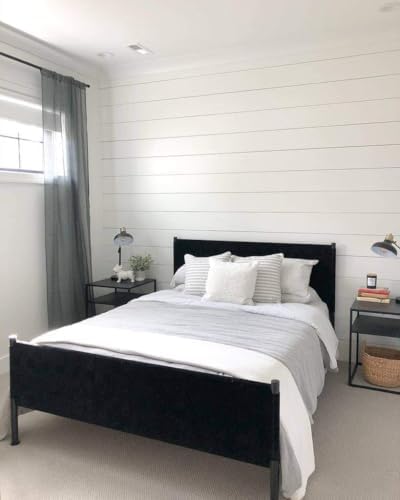 Real Wood Wall Planks-5" White Shiplap Panel Peel and Stick 10Pack 12.5SqFt - Image 6