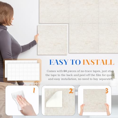 DOLLAR BOSS Felt Cork Board Tiles 48" x 36" Bulletin Board - Image 3