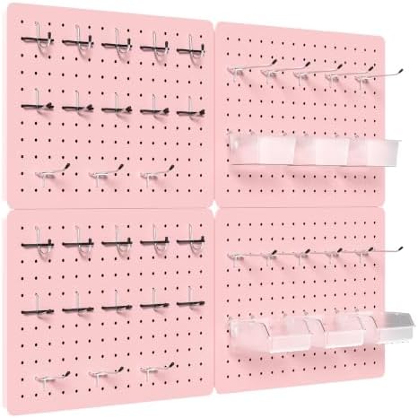 Pegboard Organizer Kit, 4 Pack 12 x 16 in Metal Panels by PHXGrove