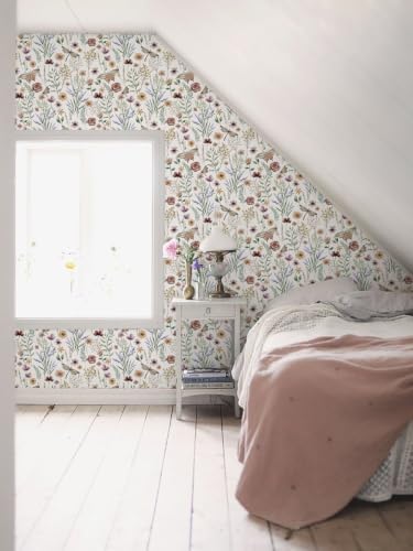Orainege Vintage Floral Wallpaper Peel and Stick Wallpaper Self Adhesive - Image 4