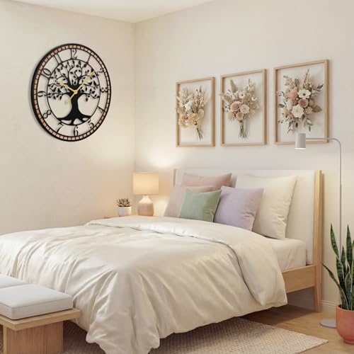 32" Farmhouse Bird Branch Wall Clock - Image 3