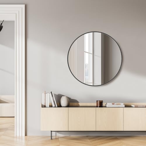 Sweetcrispy 30 Inch Round Wall Mirror, Bathroom Mirror - Image 5