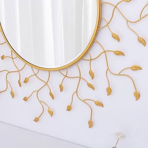 Chende 47" x 47" Large Round Decorative Mirror - Image 3