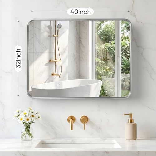 Sweetcrispy Bathroom Mirror 40x32 Inch, Vanity Mirror - Image 2