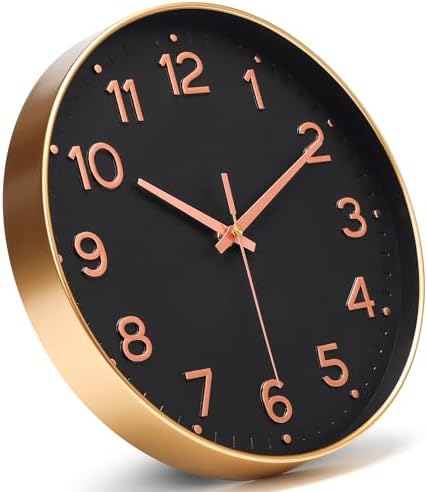 MEIRED Wall Clock 12 Inch Silent Non Ticking Battery Operated Round Wall Clock - Image 2