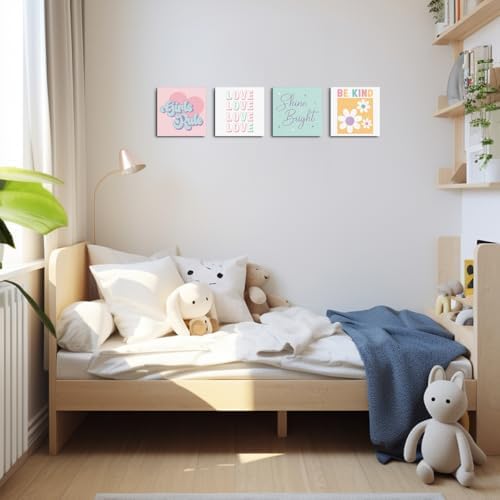 4 Pcs Girls Room Decor Posters Wall Art - Image 3