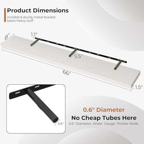 Fun Memories 66 Inch Fireplace Mantel Shelf - Image 3